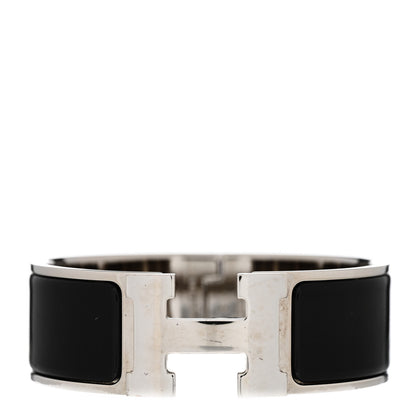 Hermes Enamel Wide Clic Clac H Bracelet GM Black 1 of 6