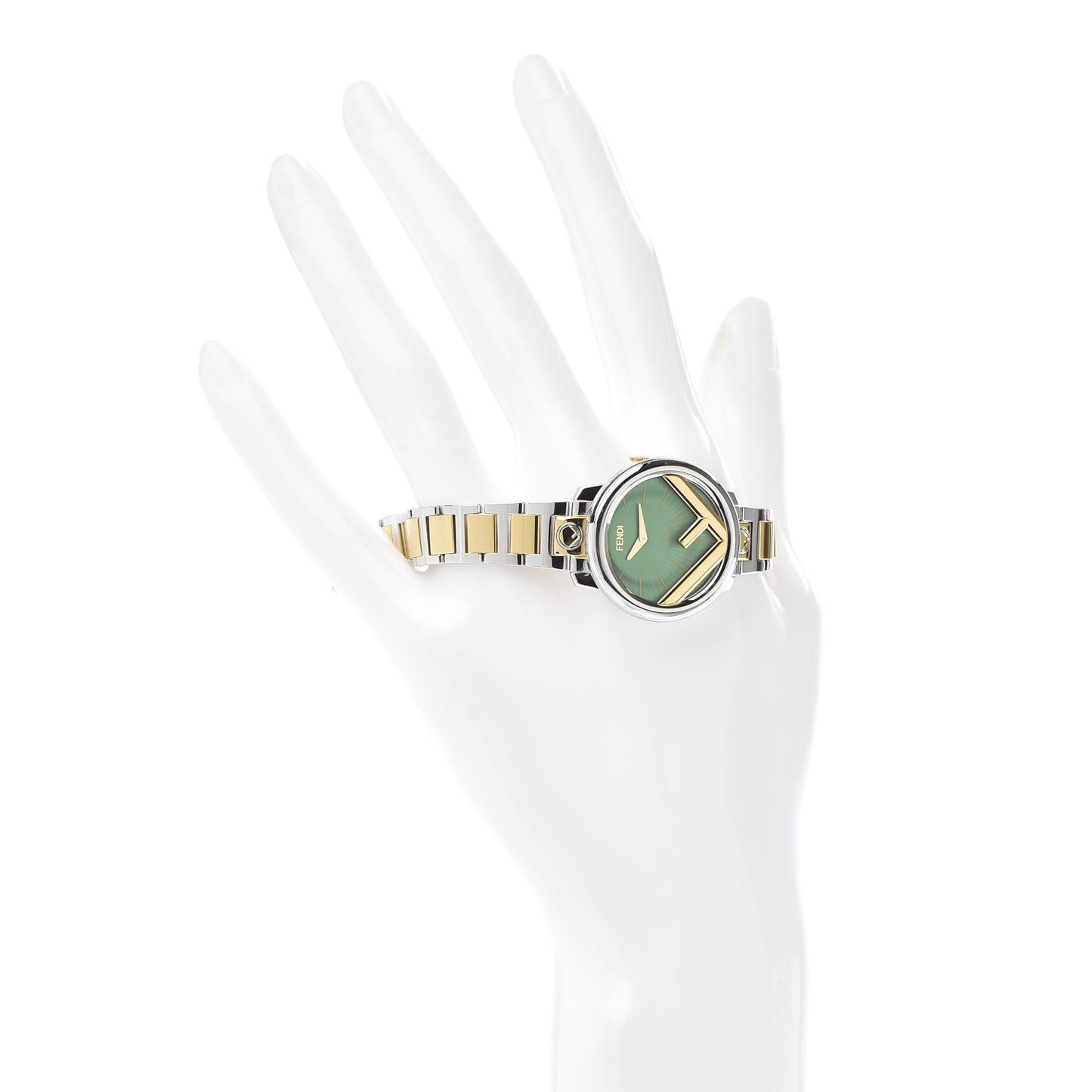 Stainless Steel 28mm Run Away Two Tone Quartz Watch Green