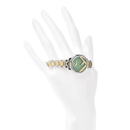 Fendi Stainless Steel 28mm Run Away Two Tone Quartz Watch Green 2 of 6