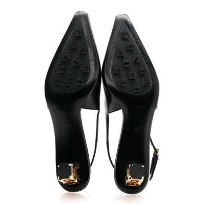 Givenchy Calfskin G Cube 50mm Slingback Pumps 37.5 Black 5 of 10