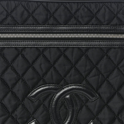 Chanel Toile Calfskin Quilted Paris New York Trolley Black 7 of 10