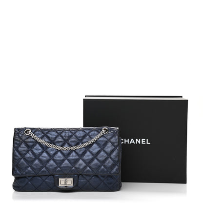 Chanel Metallic Aged Calfskin Quilted 2.55 Reissue 227 Flap Blue 11 of 11