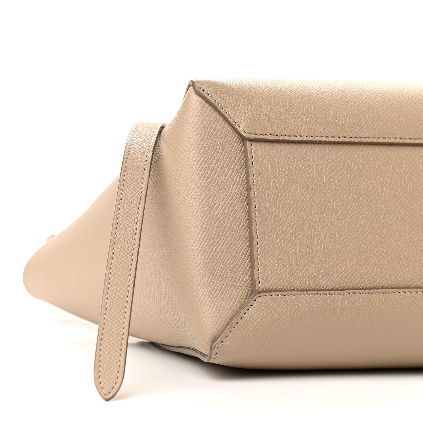Grained Calfskin Micro Belt Bag Light Taupe