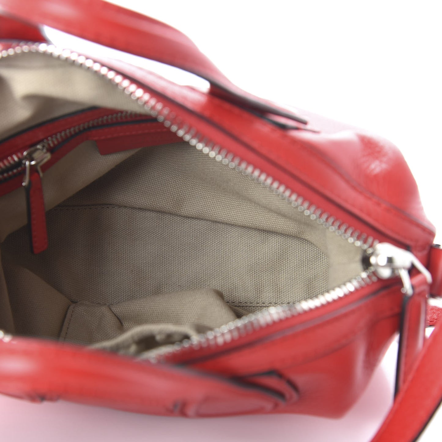 Waxed Calfskin Micro Nightingale Medium Red