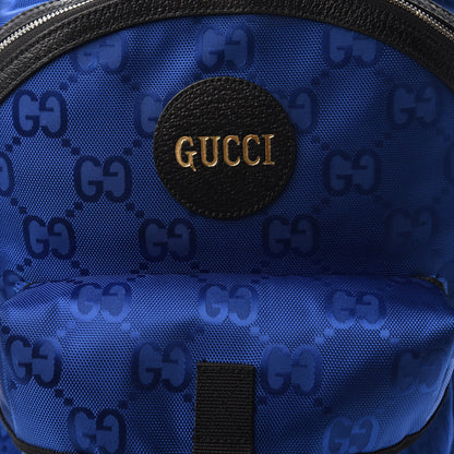Gucci Econyl Nylon Monogram Off The Grid Backpack Guilted Blue Black 9 of 10
