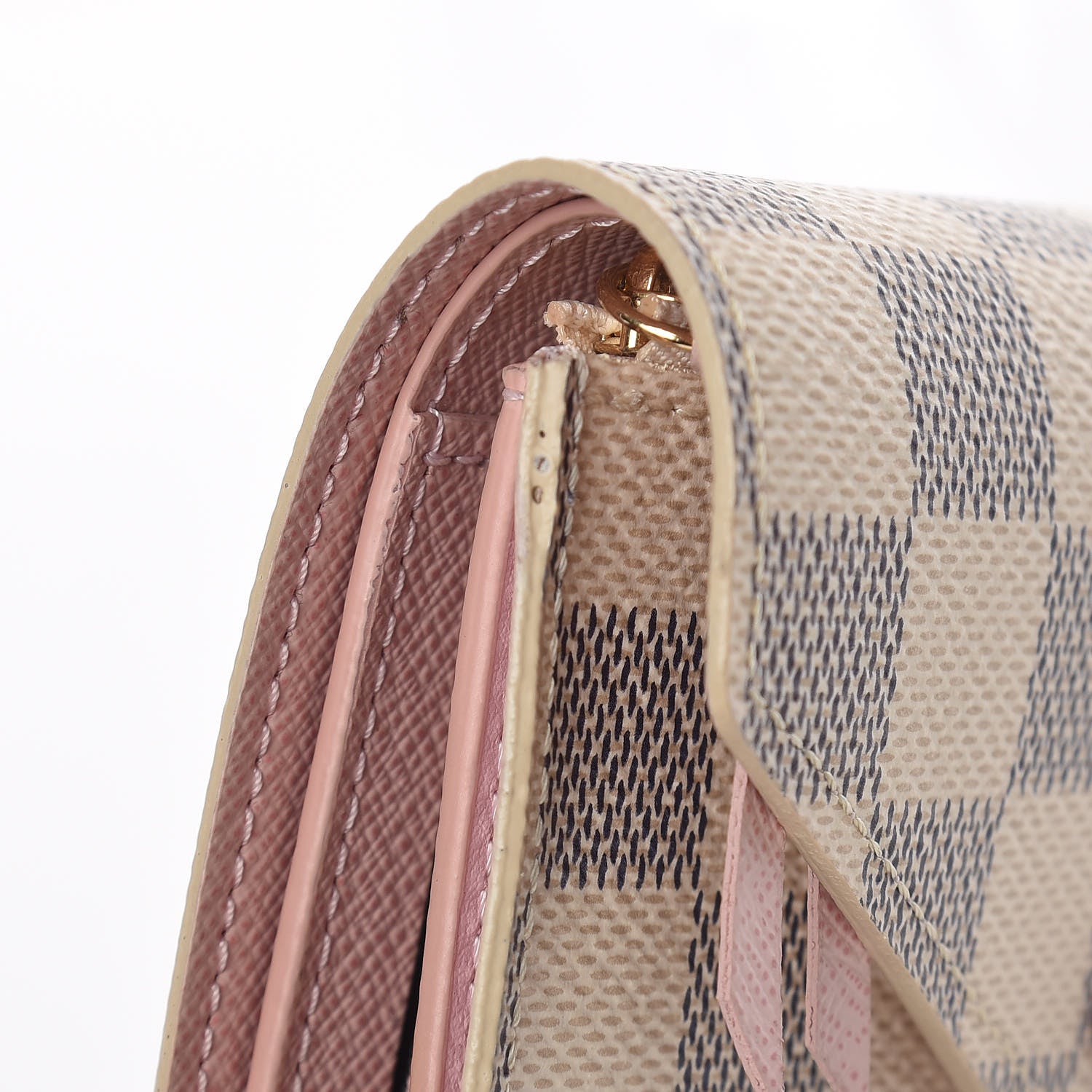 Louis Vuitton Damier Azur Victorine Wallet Rose Ballerine 8 of 13