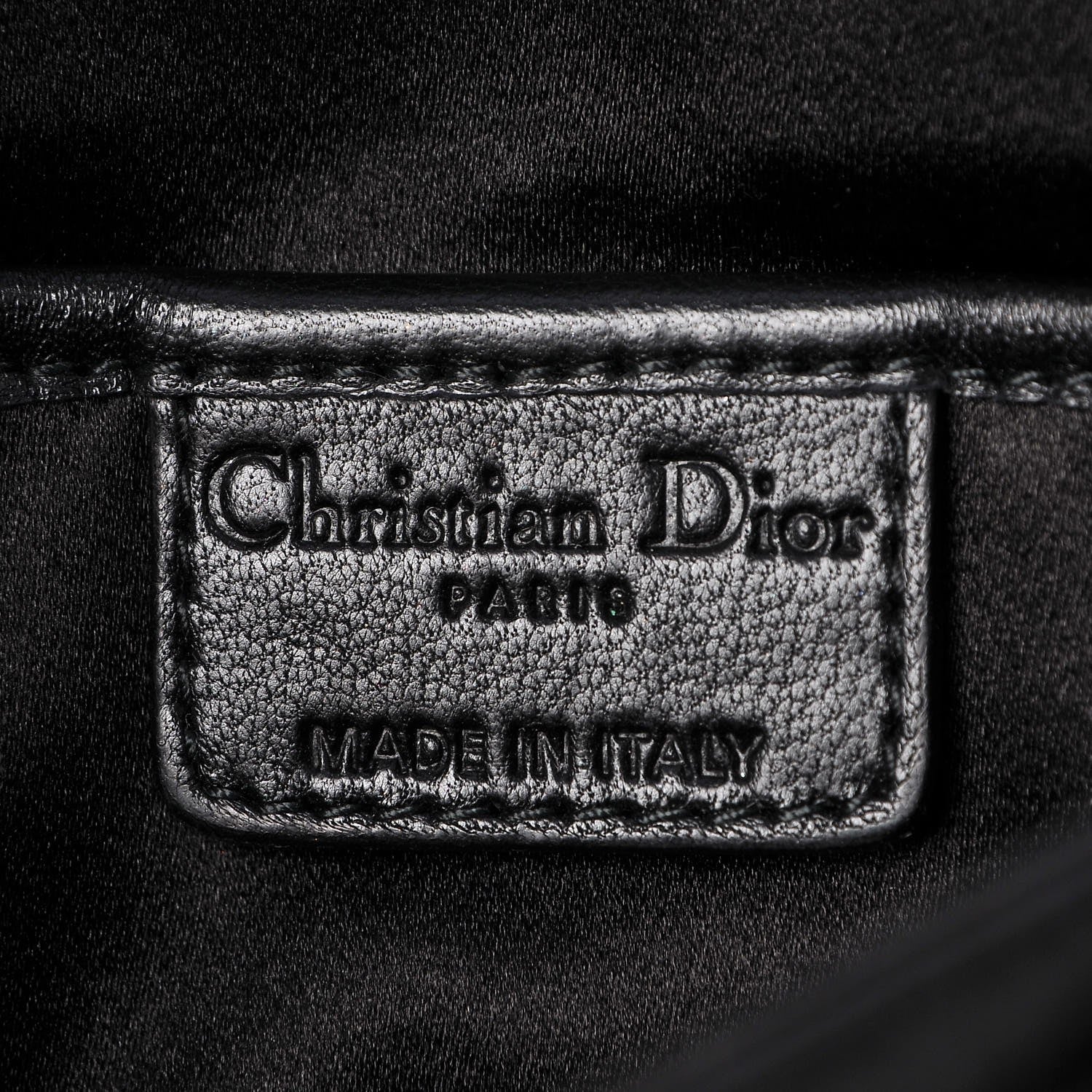 Christian Dior Satin Cannage Lady Dior Convertible Clutch Black 7 of 8