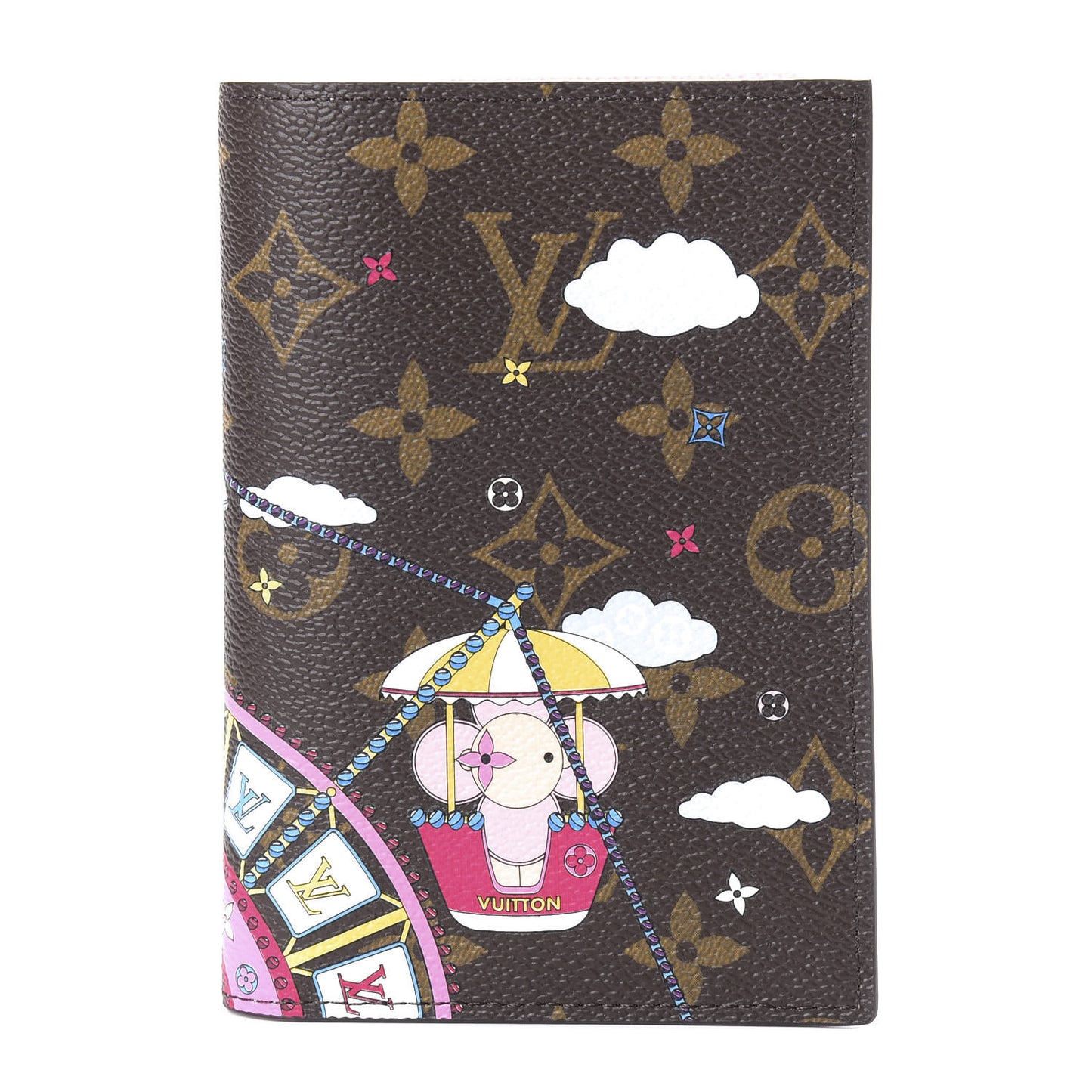Monogram 2020 Christmas Animation Big Wheel Passport Cover Rose Ballerine
