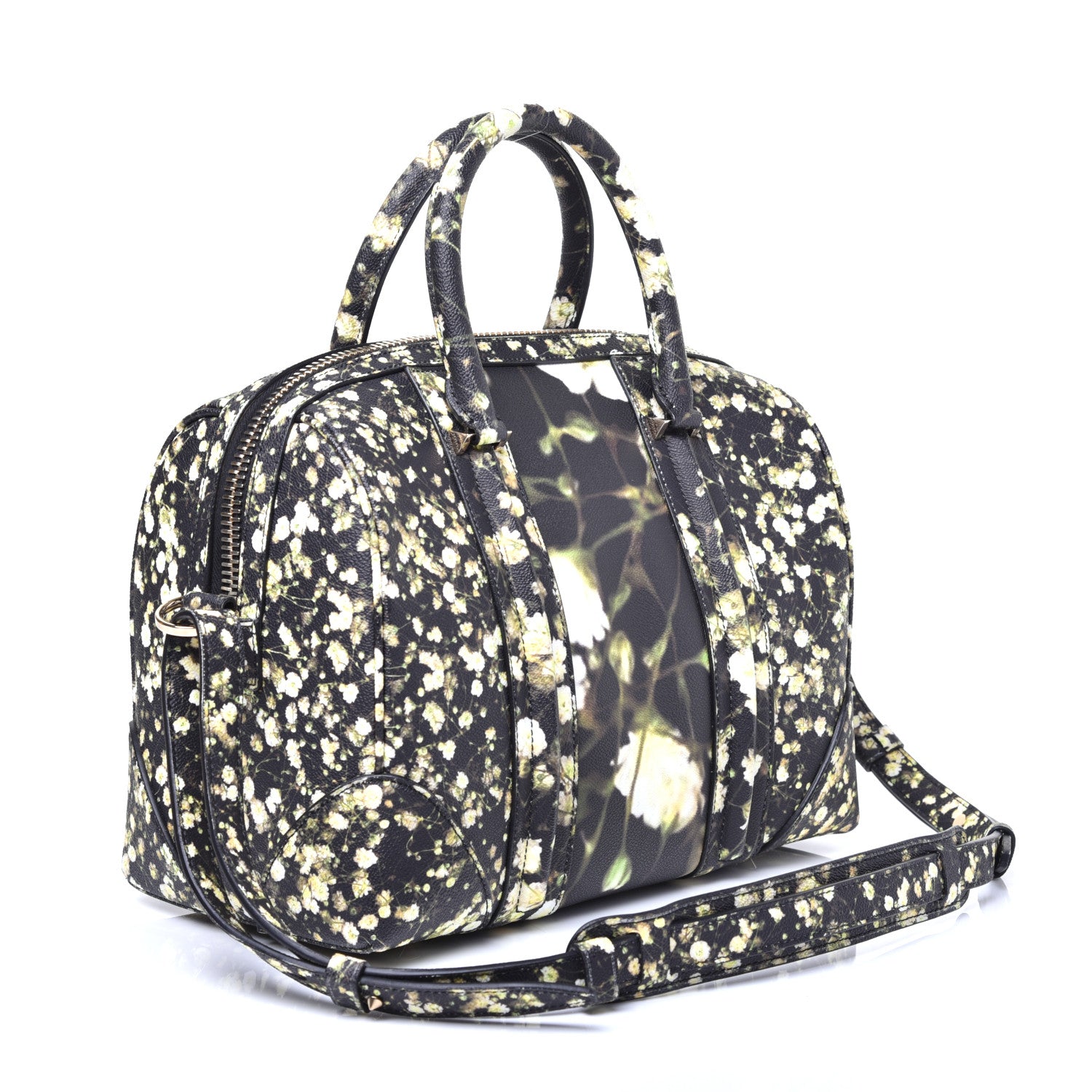 Givenchy Textured Coated Canvas Baby's Breath Print Medium Lucrezia Black 10 of 23