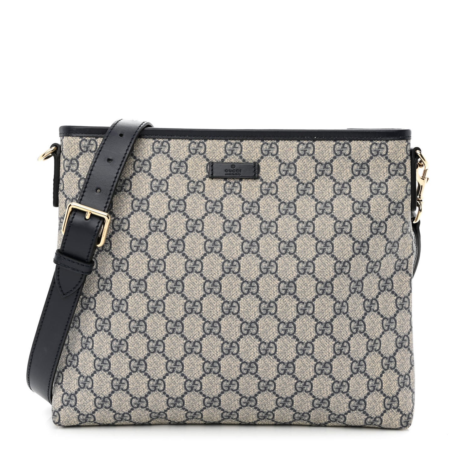 GG Plus Monogram Medium Flat Messenger Bag Navy