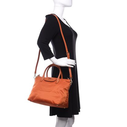 Prada Tessuto Nylon Saffiano Tote Papaya 2 of 12