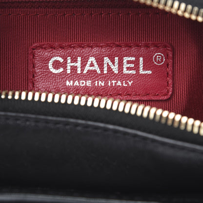 Chanel Aged Calfskin Chevron Quilted Small Gabrielle Hobo Black 7 of 17