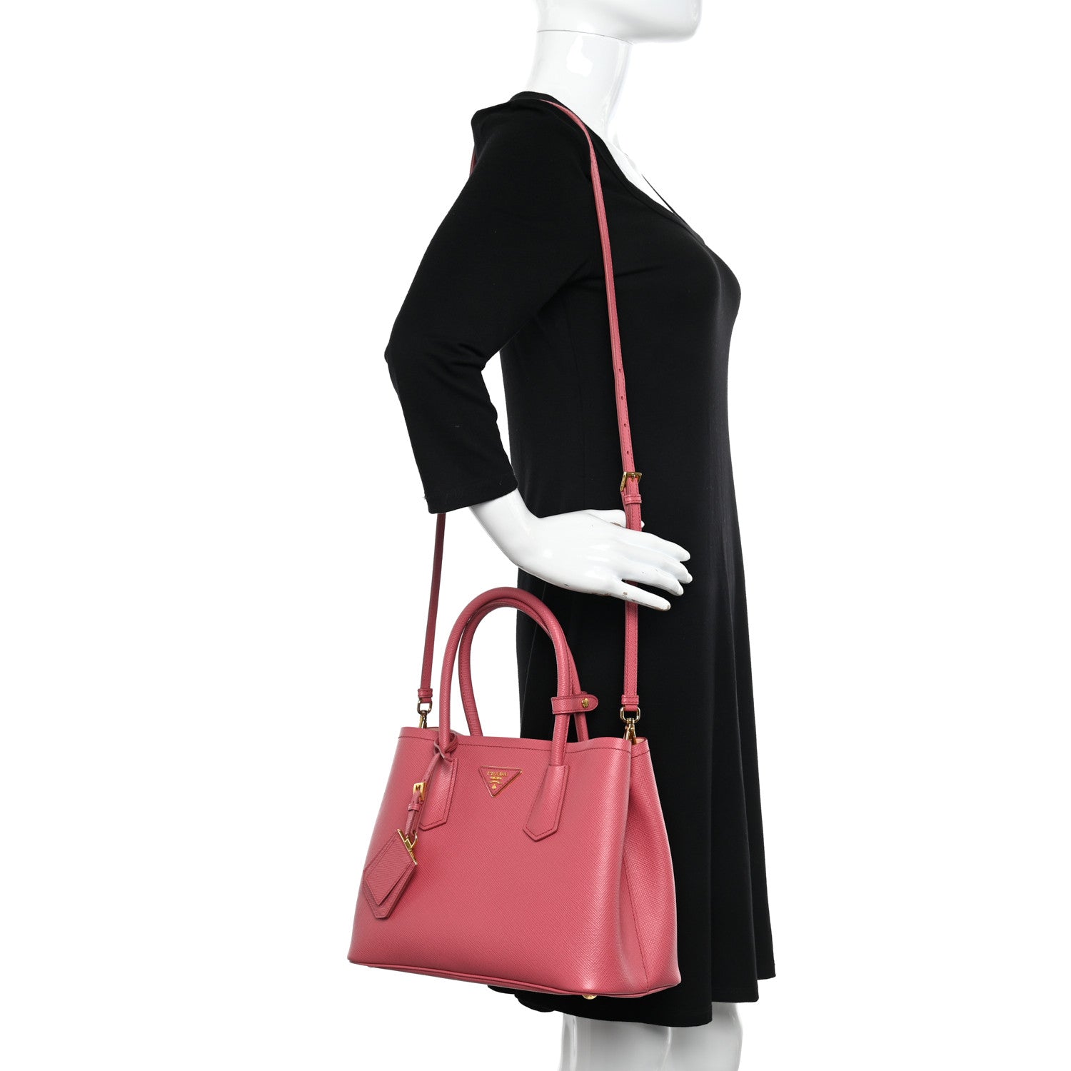 Prada Saffiano Cuir Small Double Bag Tamaris 2 of 12