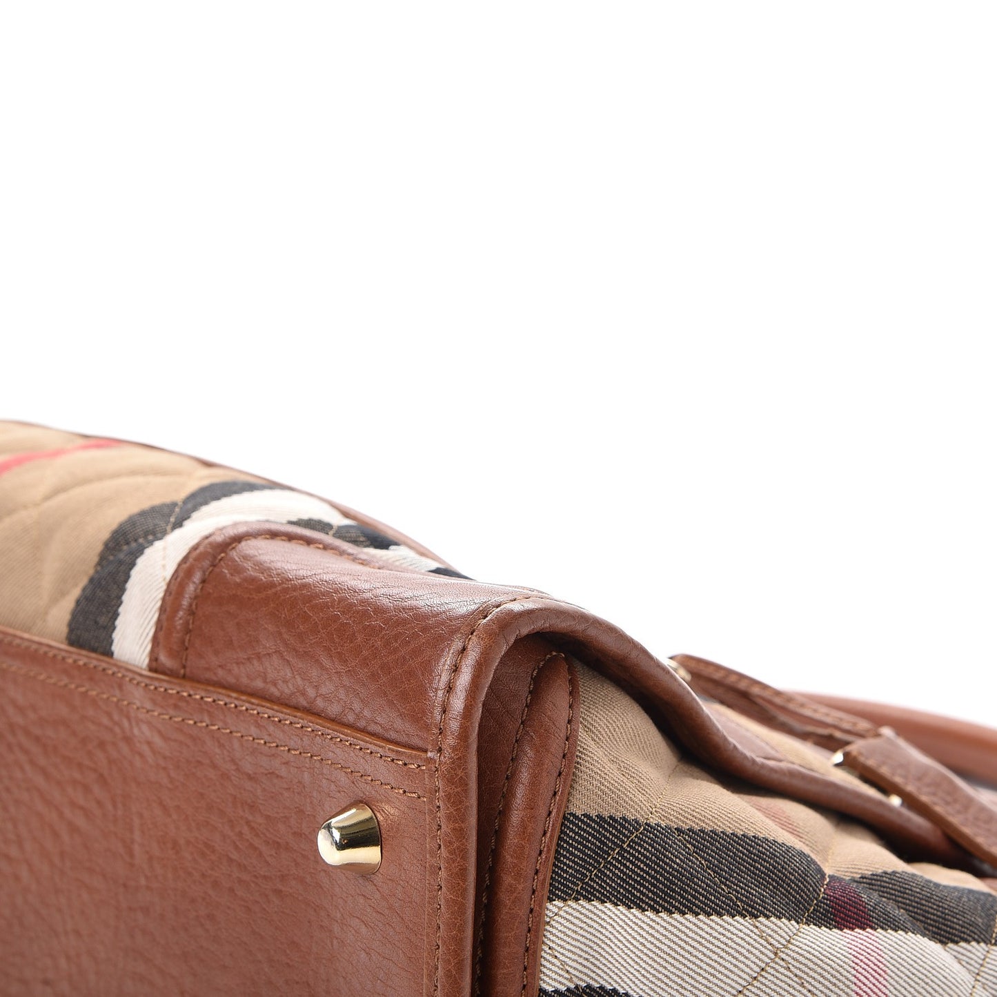 Quilted House Check Large Manor Tote Brown