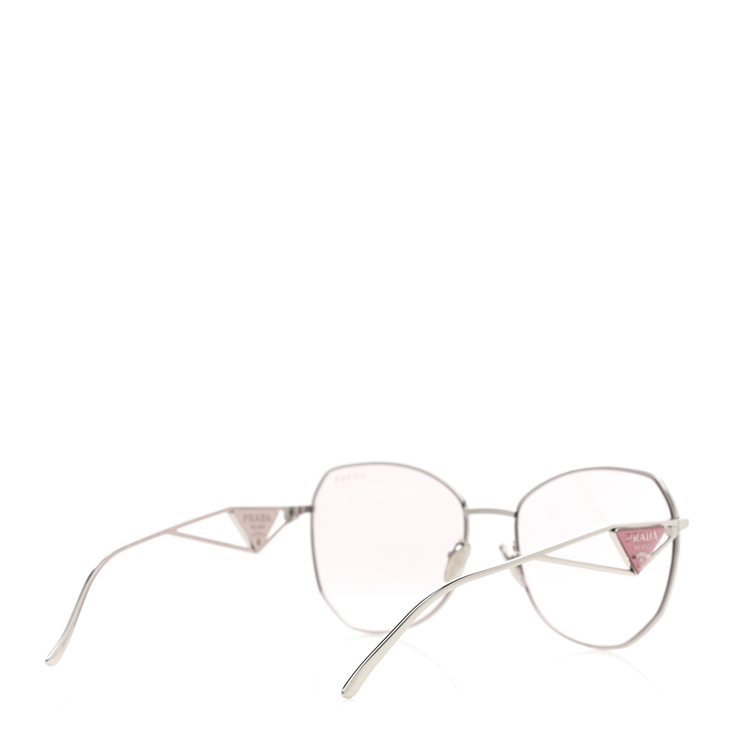 Prada Metal Symbole Triangle Logo Sunglasses SPR57Y Pink 4 of 9