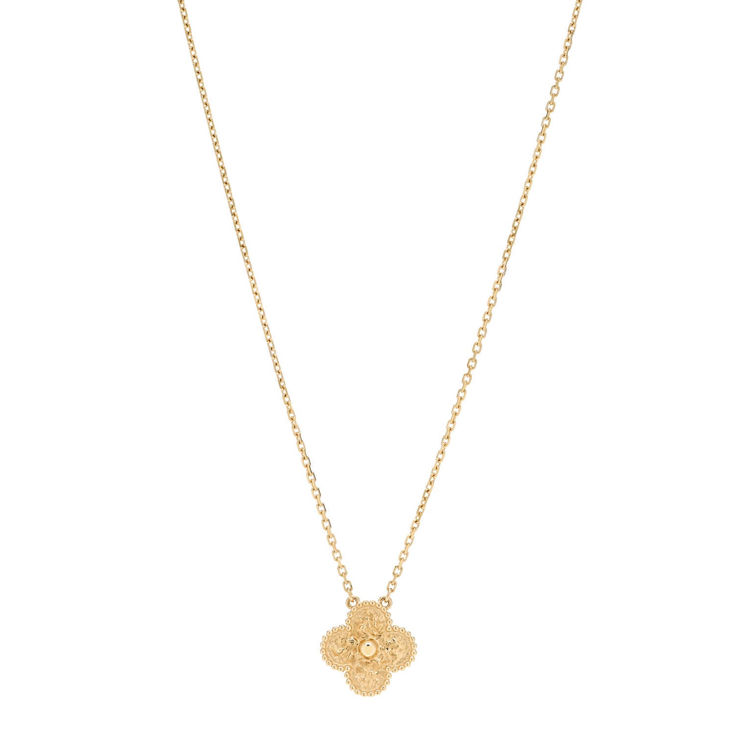 18K Yellow Gold Vintage Alhambra Pendant Necklace