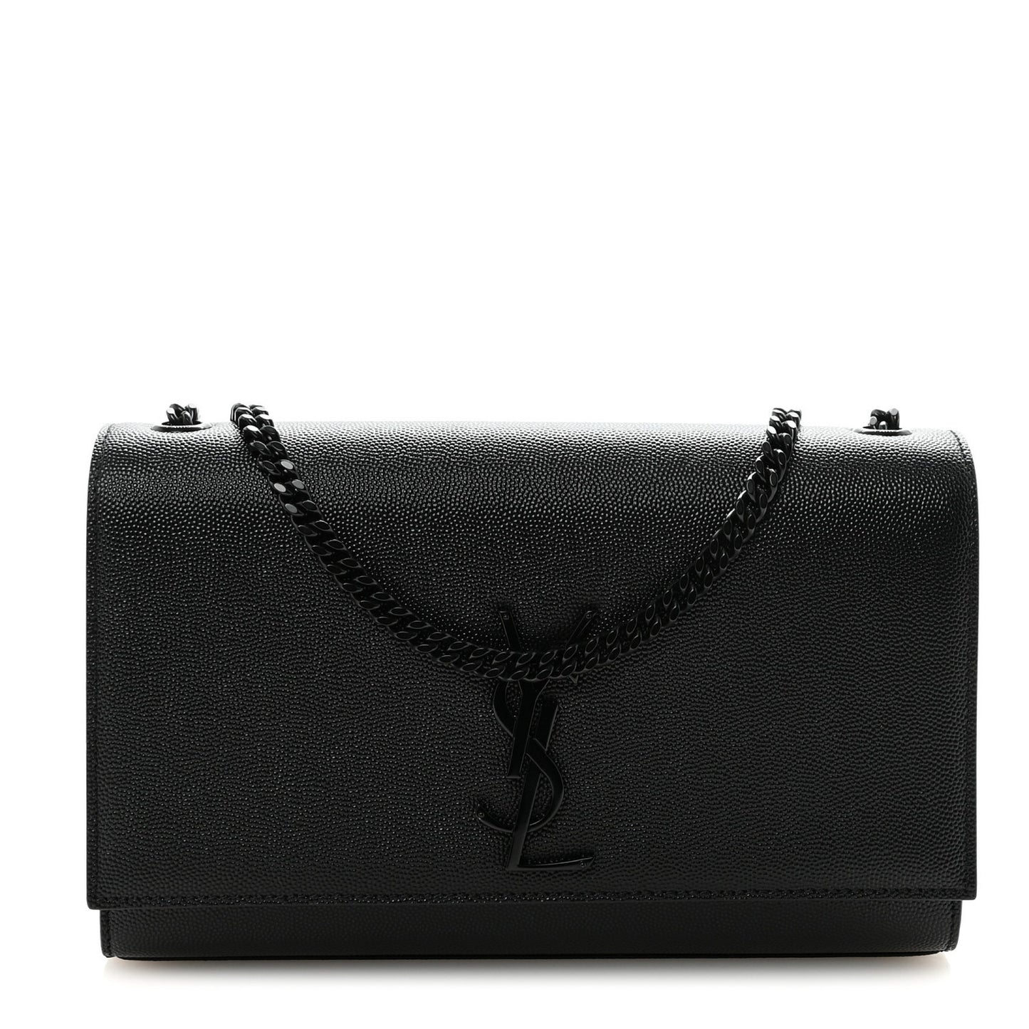 Grain De Poudre Medium Classic Monogram Monochrome Kate Satchel Black
