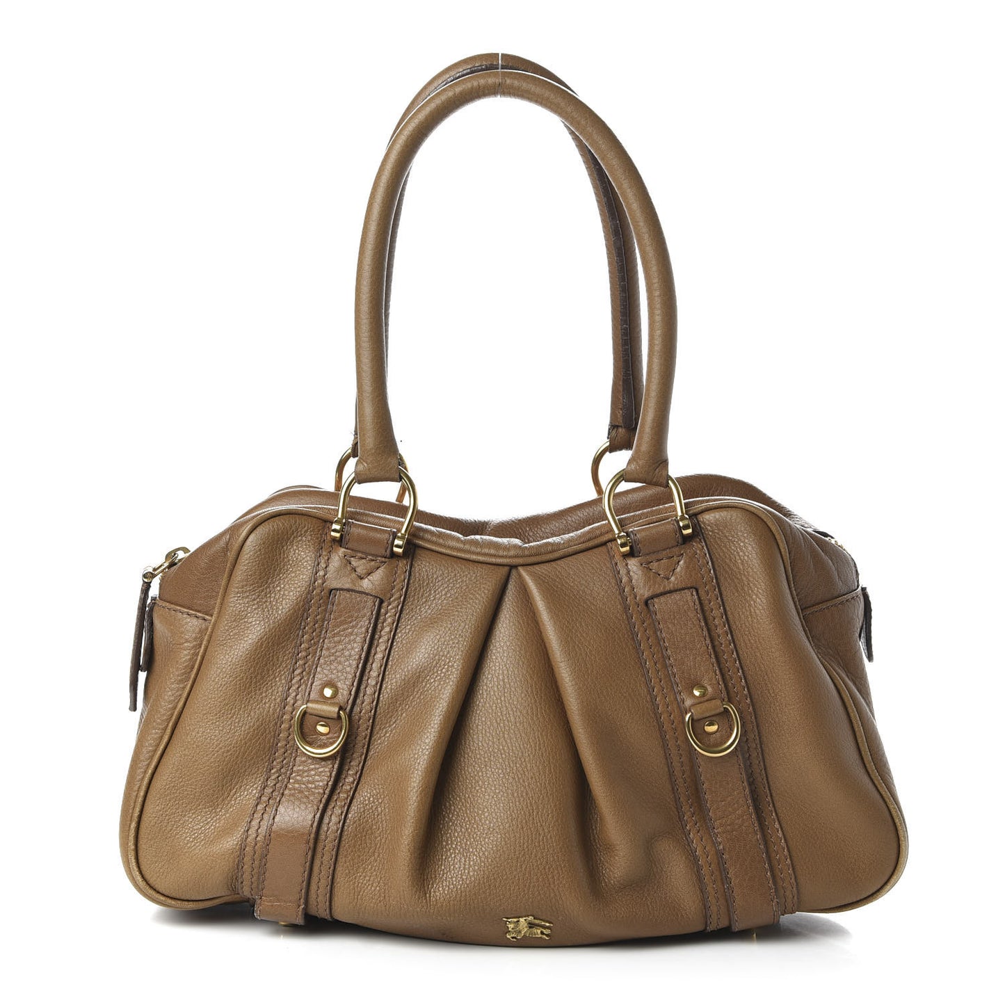Pebbled Calfskin Small Ashbury Satchel Brown