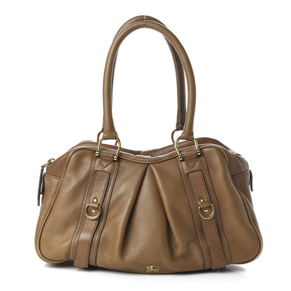 Burberry Pebbled Calfskin Small Ashbury Satchel Brown 1 of 11