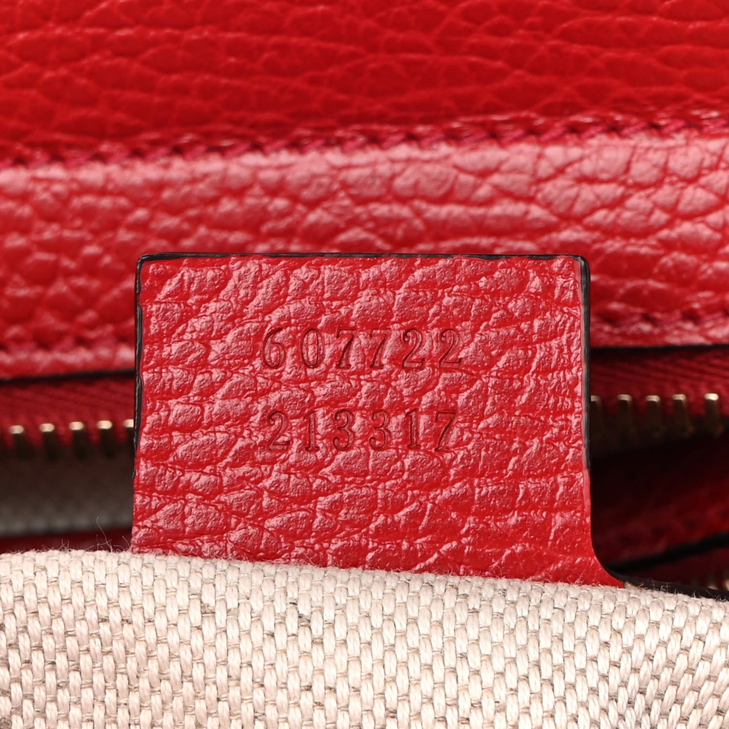 Dollar Calfskin Medium Soho Top Handle Satchel Hibiscus Red