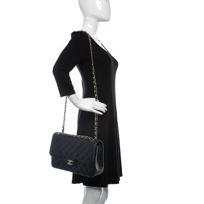 Chanel Caviar Quilted Jumbo Double Flap Black 2 of 10