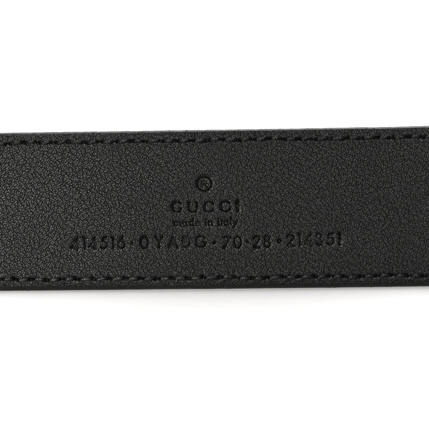 Plutone Calfskin Double G 30mm Belt 70 28 Black