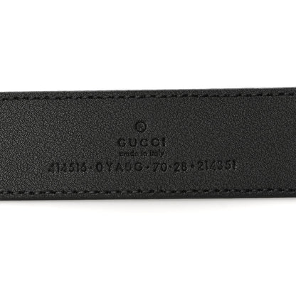 Gucci Plutone Calfskin Double G 30mm Belt 70 28 Black 3 of 9