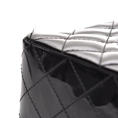Chanel Patent Quilted Medium Double Flap Black 12 of 17