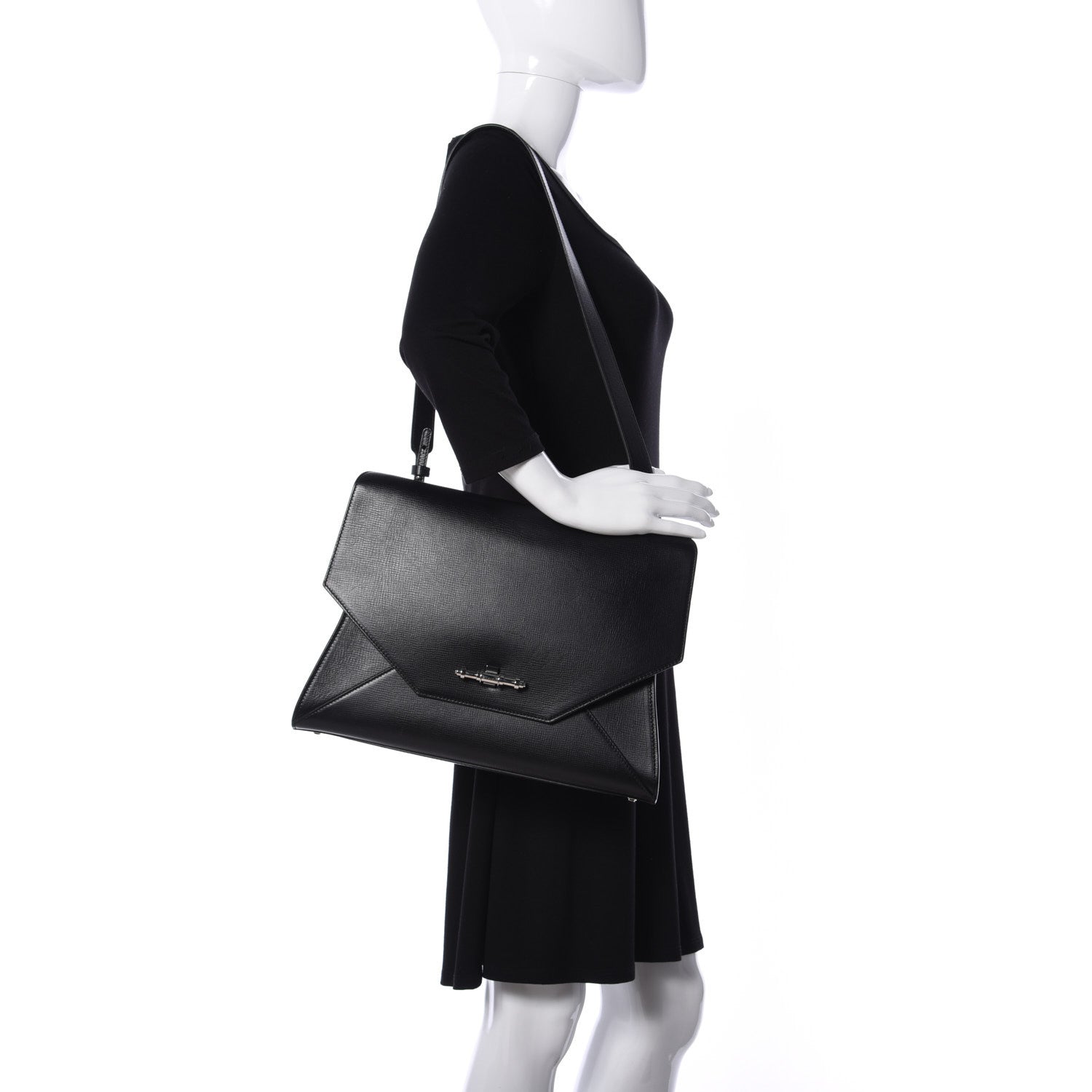 Givenchy Calfskin Small Obsedia Satchel Black 3 of 9