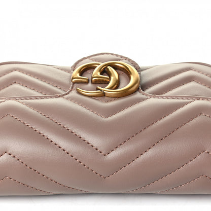 Gucci Calfskin Matelasse Super Mini GG Marmont Shoulder Bag Porcelain Rose 6 of 6