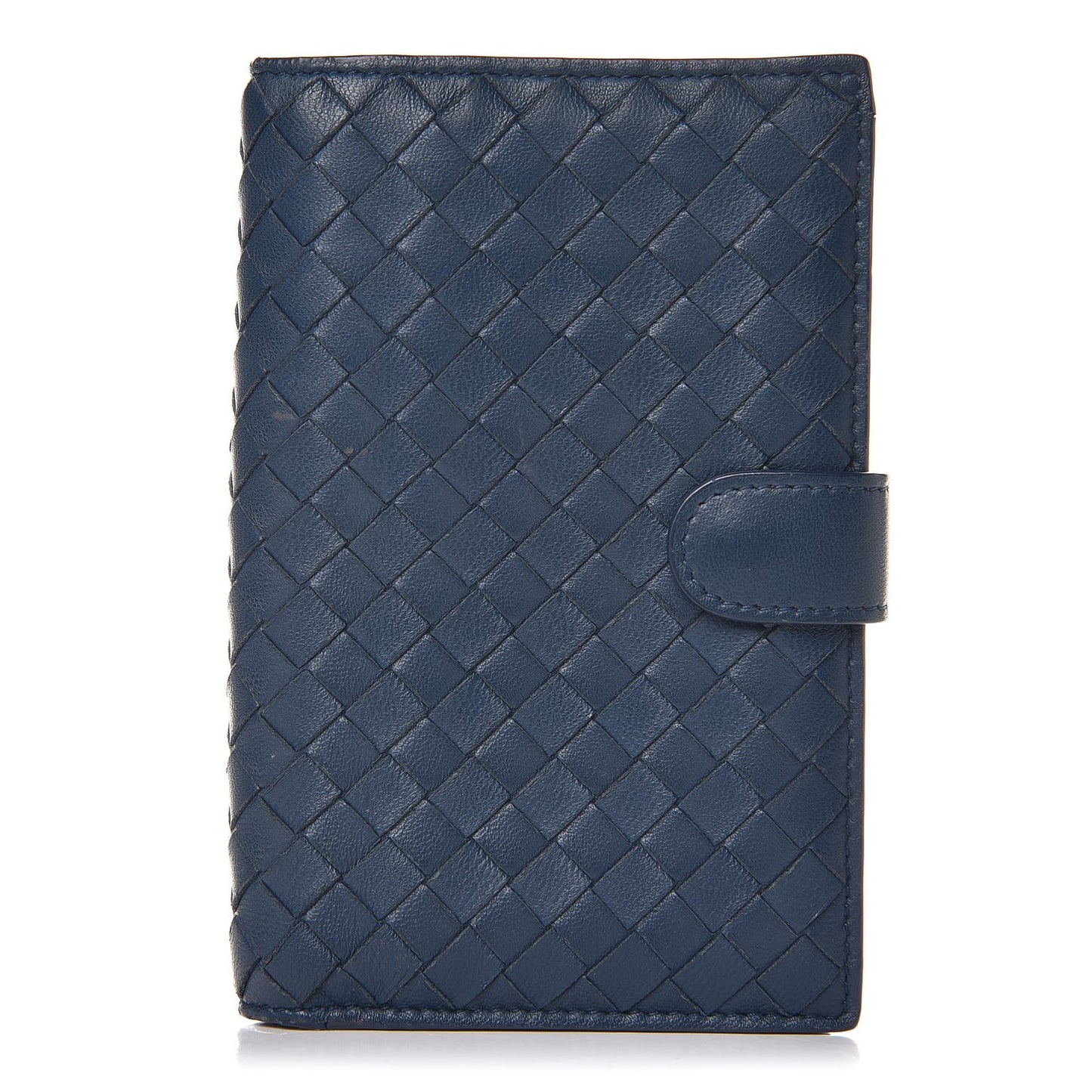 Nappa Intrecciato Continental Wallet Baltic Blue