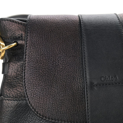 Chloe Grained Lambskin Calfskin Medium Lexa Shoulder Bag Black 8 of 12