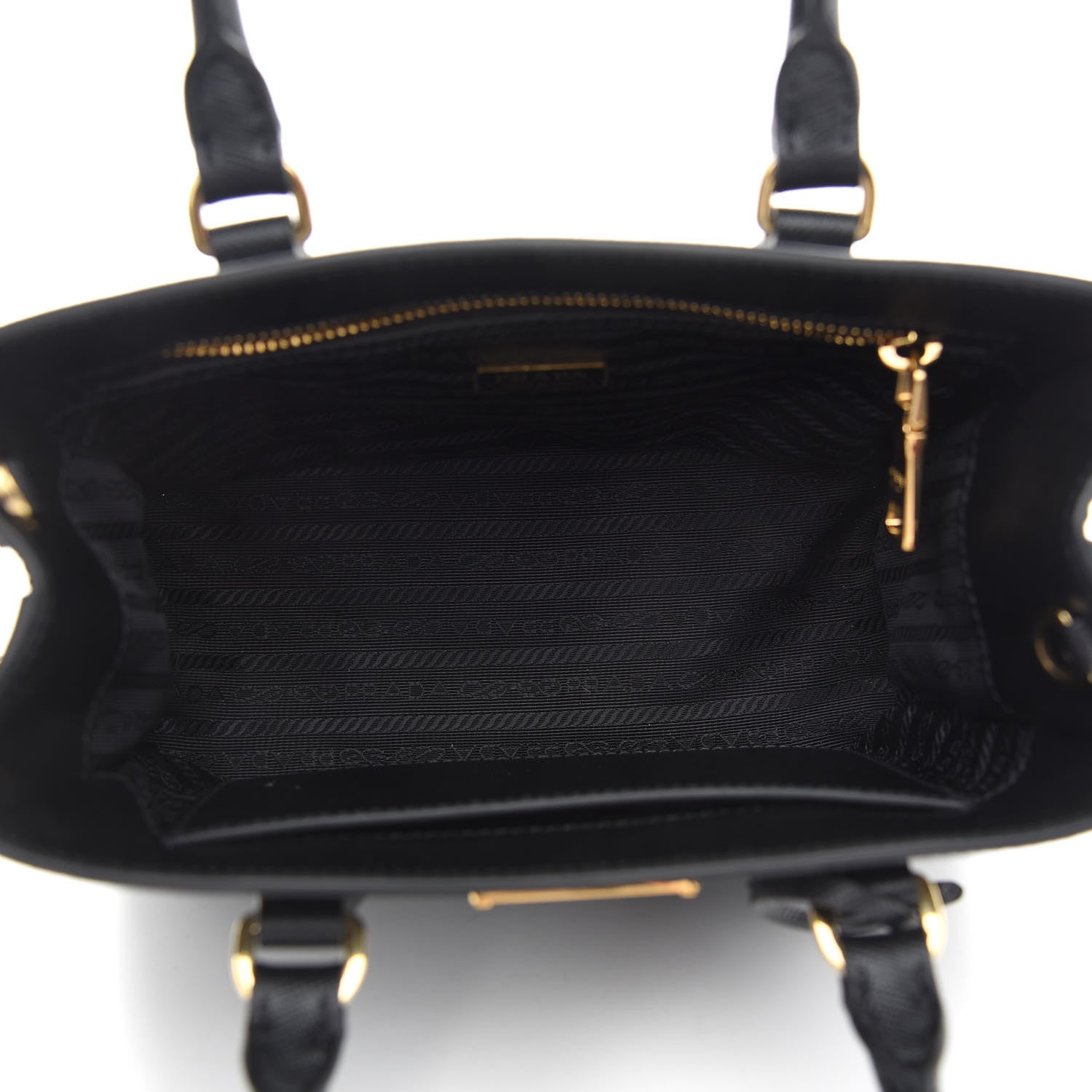 Prada Saffiano Lux Micro Galleria Shoulder Bag Black 5 of 9