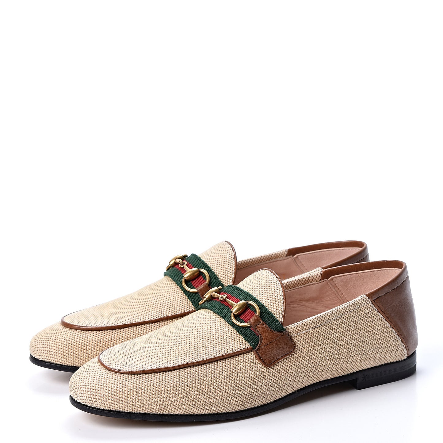 Canvas Malaga Kid Web Womens Horsebit Brixton Loafers 36.5 Sand Light Cuir