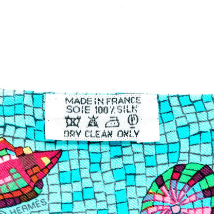Hermes Silk Sea Shells Mosaic Twilly 5 of 6