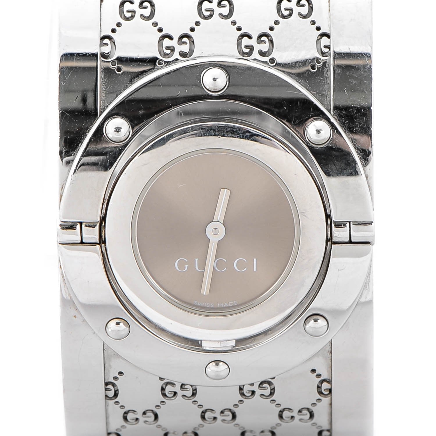 Gucci Stainless Steel 33mm Twirl Quartz Watch Brown 1 of 7
