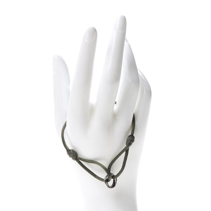 Cartier 18K White Gold Ceramic Trinity Cord Bracelet Green 2 of 5