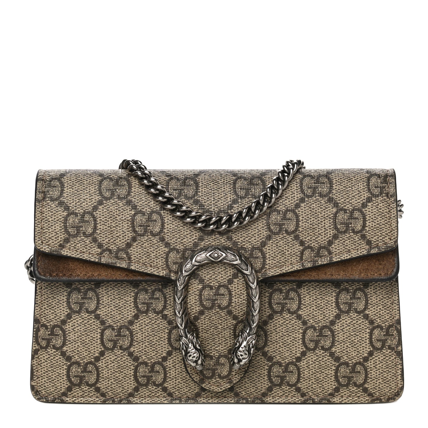 GG Supreme Monogram Super Mini Dionysus Shoulder Bag Taupe
