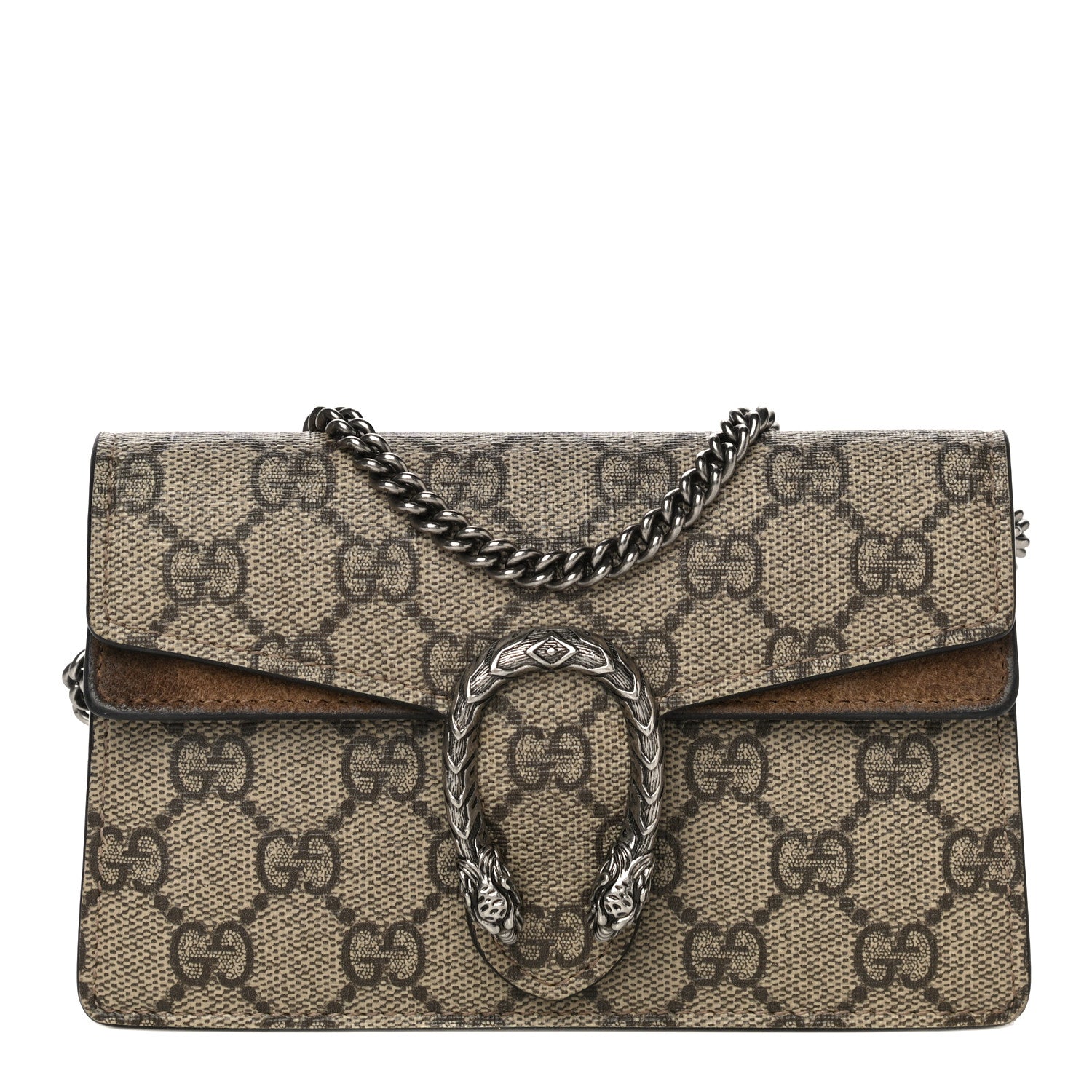 Gucci GG Supreme Monogram Super Mini Dionysus Shoulder Bag Taupe 1 of 27