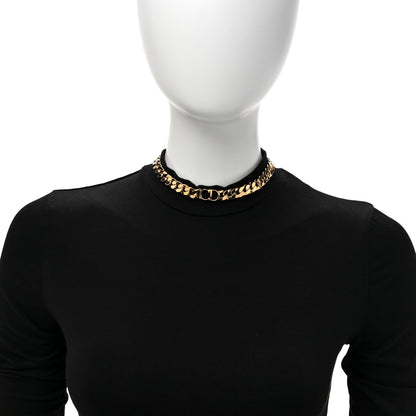 Christian Dior Metal Danseuse Etoile Chain Choker Necklace Gold 2 of 5