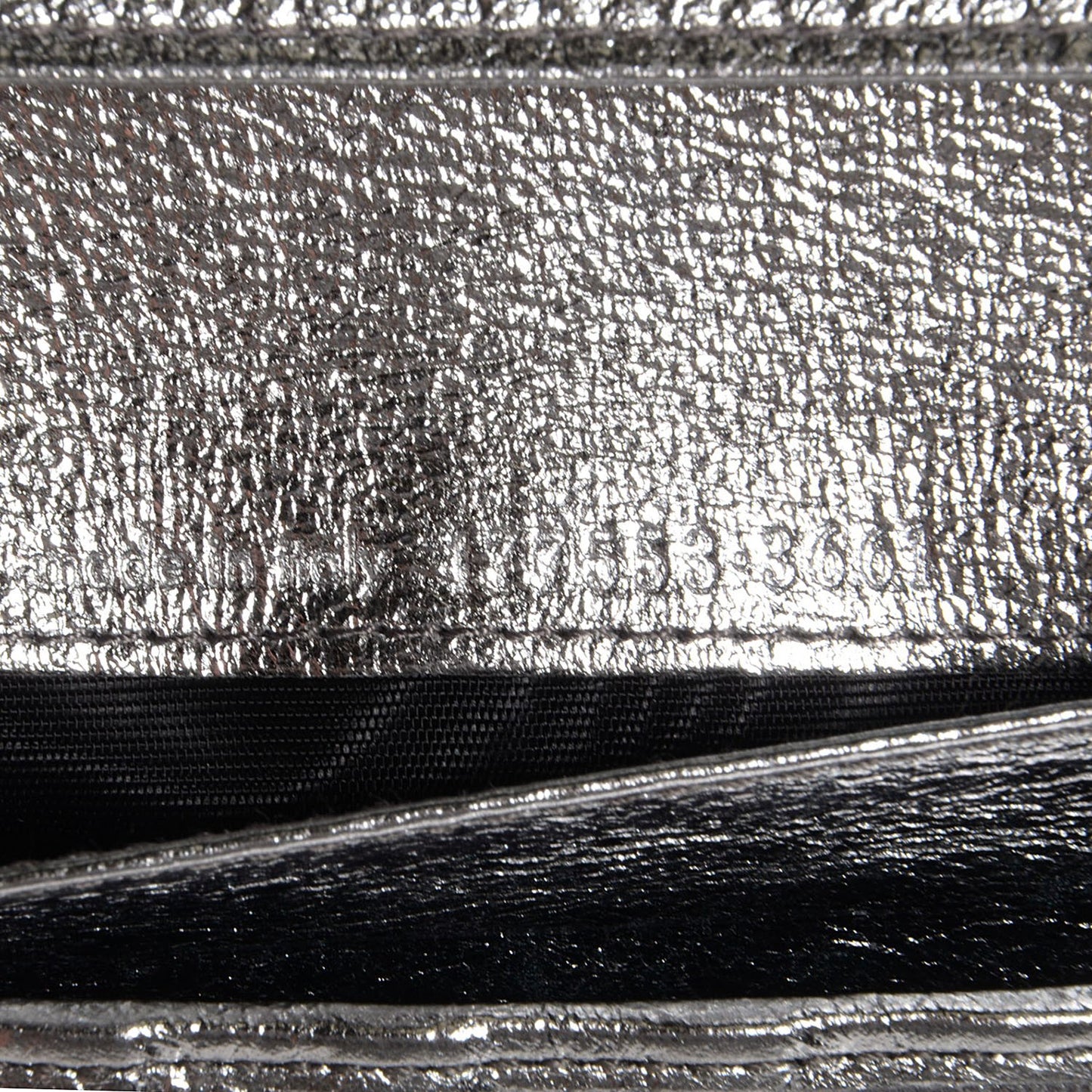 Metallic Leather Belle de Jour Wallet Silver