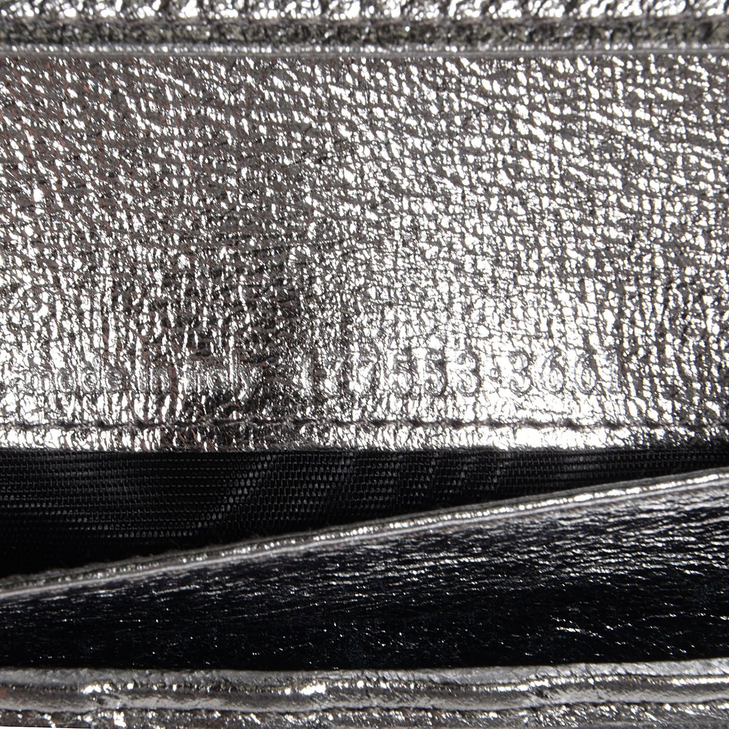 Saint Laurent Metallic Leather Belle de Jour Wallet Silver 7 of 7