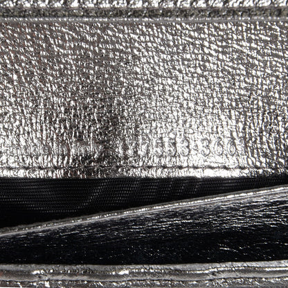 Saint Laurent Metallic Leather Belle de Jour Wallet Silver 7 of 7