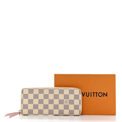 Louis Vuitton Damier Azur Clemence Wallet Rose Ballerine 10 of 10