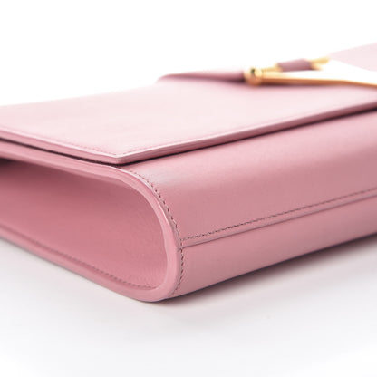 Saint Laurent Calfskin Classic Y Ligne Clutch Dark Rose 5 of 8