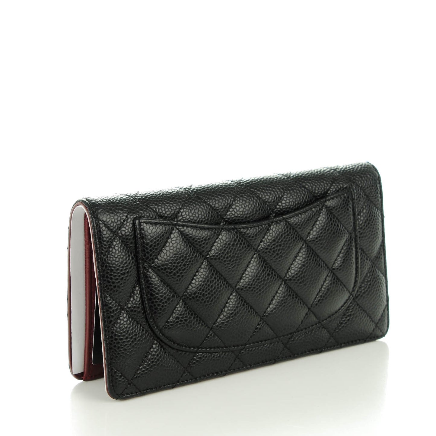 Caviar Quilted Yen Wallet Black