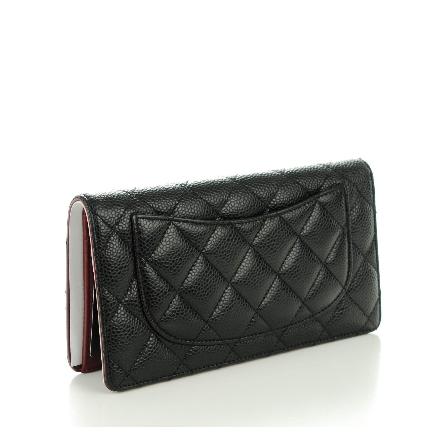 Chanel Caviar Quilted Yen Wallet Black 3 of 8