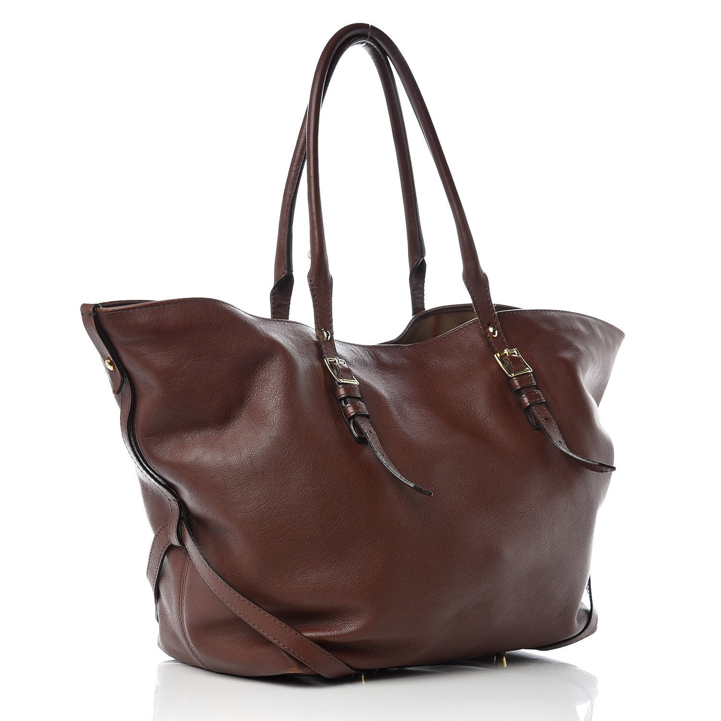 Soft Calfskin House Check Medium Salisbury Tote Dark Tan