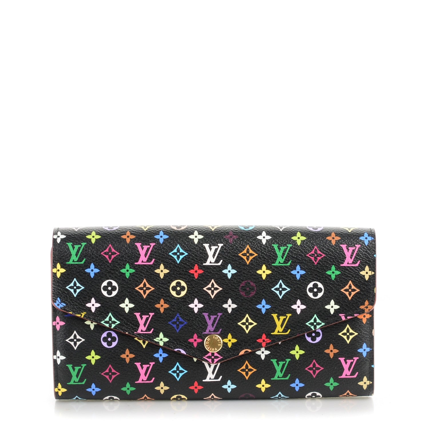 Louis Vuitton Monogram Multicolor Sarah Wallet NM Black Grenade 1 of 6