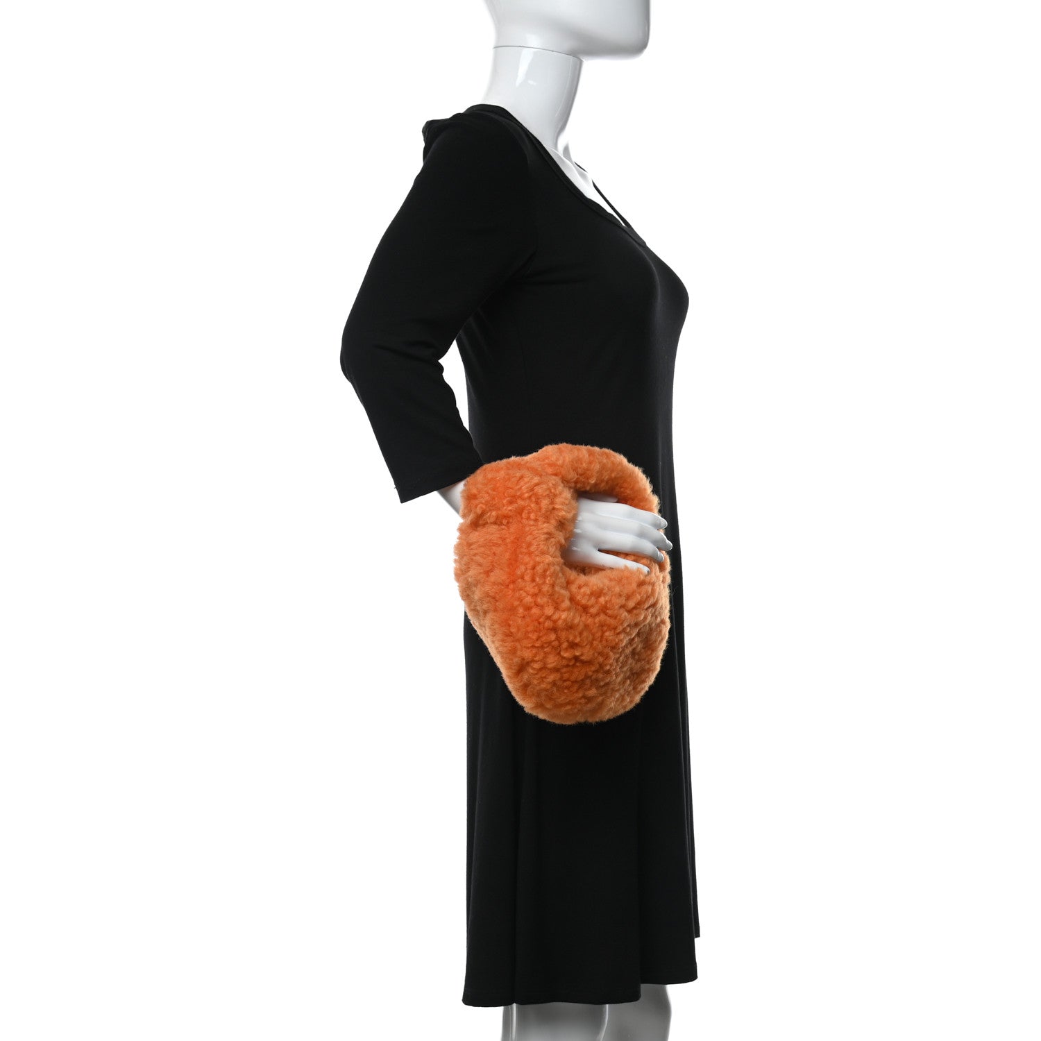 Bottega Veneta Shearling Mini Jodie Light Orange 2 of 8